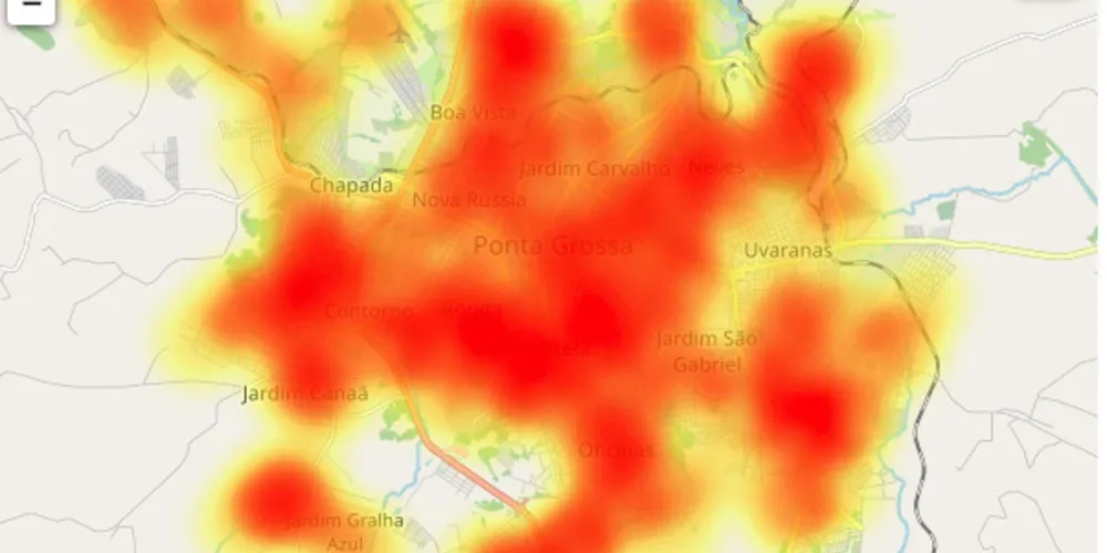 Imagem ilustrativa da imagem Gráfico mostra avanço da covid-19 pelos bairros de PG