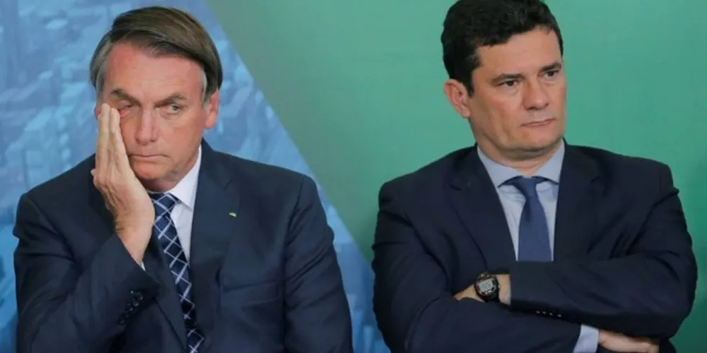 Imagem ilustrativa da imagem Sérgio Moro e Bolsonaro trocam farpas no Twitter