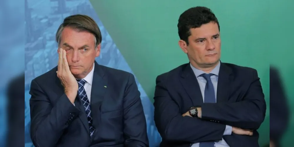 Imagem ilustrativa da imagem Sérgio Moro e Bolsonaro trocam farpas no Twitter
