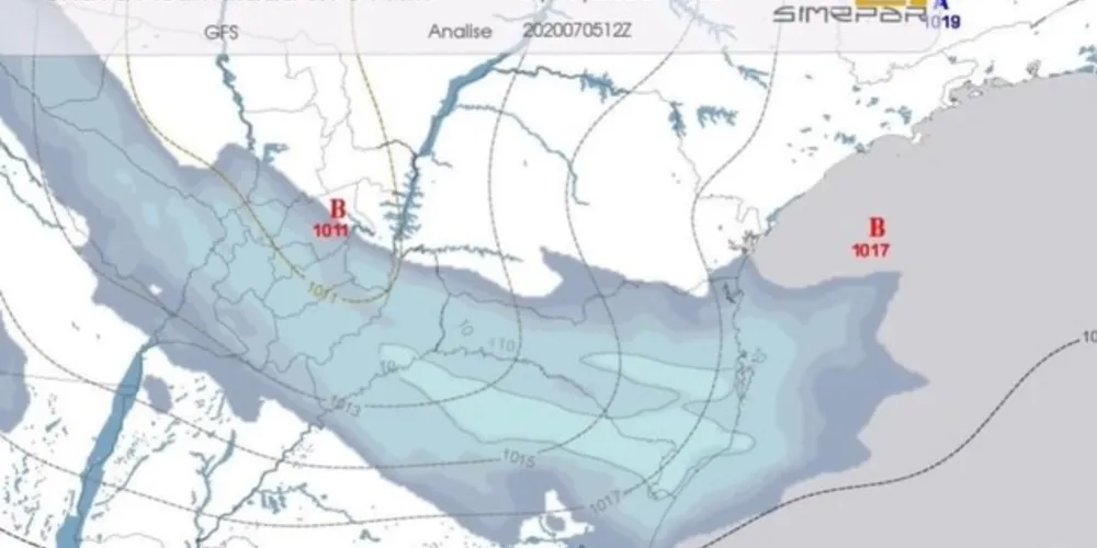 É importante destacar que o fenômeno meteorológico será em menor intensidade que o ciclone bomba da semana passada.