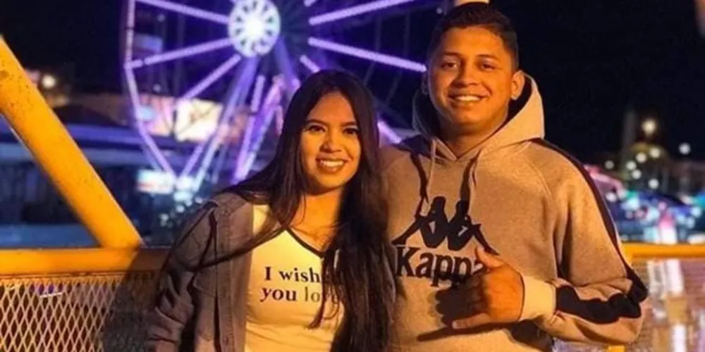 Luan ao lado da namorada em foto publicada nas redes sociais