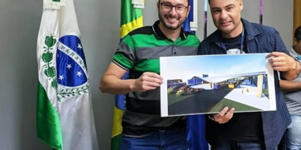 Marcelo Rangel e Daniel Milla quando da apresentação do projeto do terminal