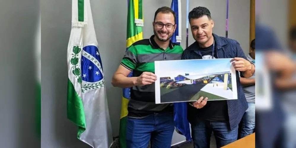 Marcelo Rangel e Daniel Milla quando da apresentação do projeto do terminal