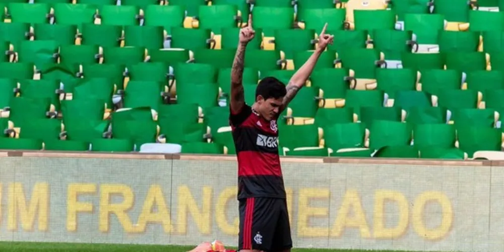 Pedro marcou o primeiro gol do Flamengo; e Michael o segundo