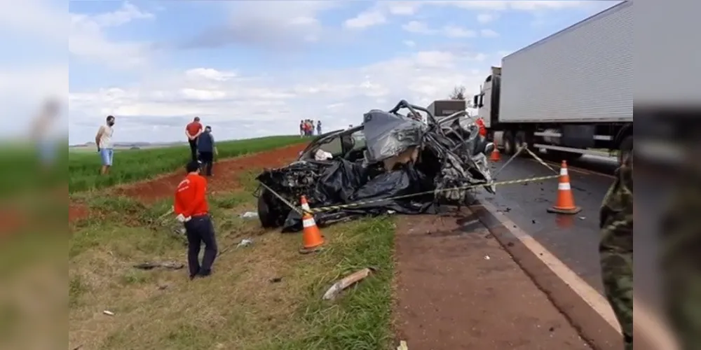 Acidente ocorreu na BR-163, em Pranchita, no sudoeste do Paraná