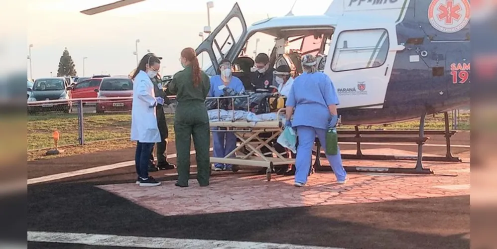 Vítima sofreu lesões por todo o corpo e precisou ser transferida de helicóptero ao HU-UEPG