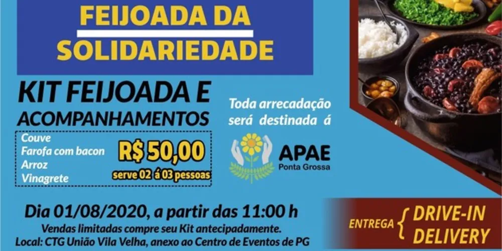 CTG União Vila Velha oferece vendas de kits em prol da APAE de Ponta Grossa