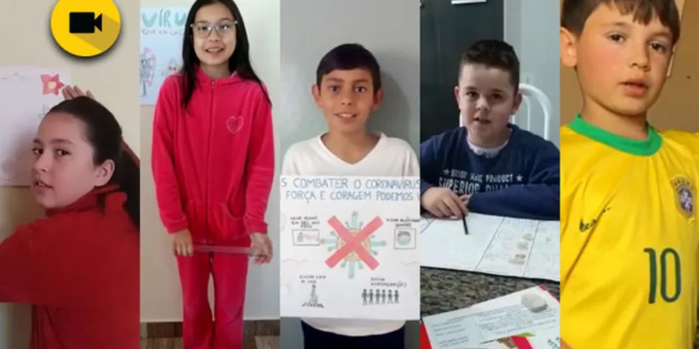 Imagem ilustrativa da imagem Materiais conscientizam sobre a Covid-19 em 5º ano B