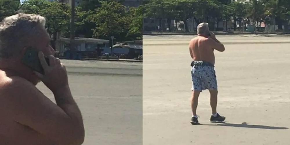 As imagens que mostram o magistrado sem máscara em uma praia da cidade foram obtidas pelo G1 nesta quinta-feira (6).