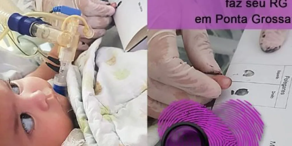 Criança fez a carteira de identidade em Ponta Grossa