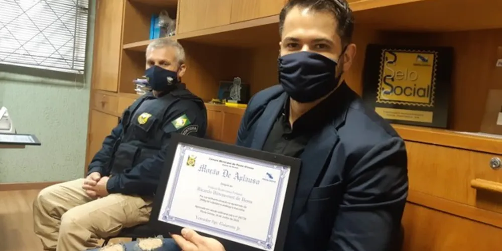 Imagem ilustrativa da imagem Câmara de PG homenageia PRF pelo combate ao narcotráfico