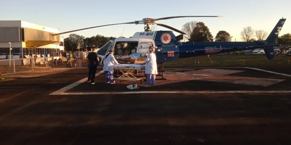 Vítima foi transportada de helicóptero até o HU-UEPG