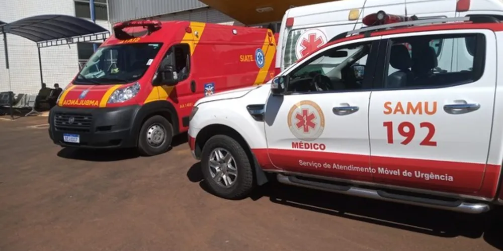 Vítima foi socorrida por equipes do Samu e do Corpo de Bombeiros