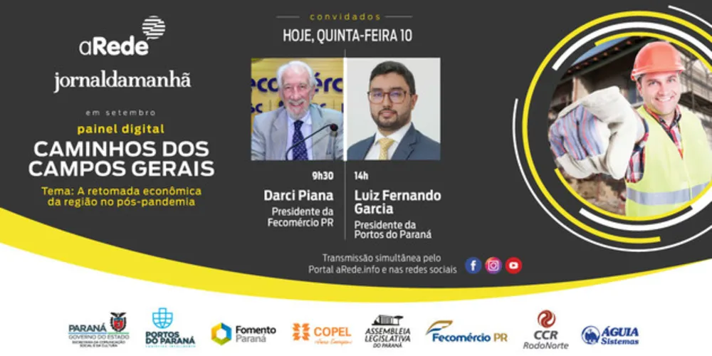 Lives serão às 9h30 e às 14h30