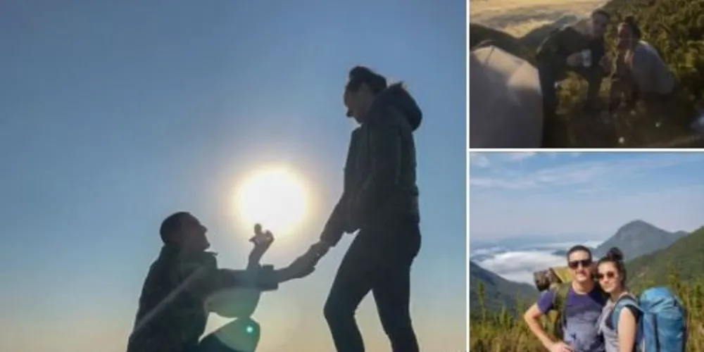 Helton e Milena vivem conto de fadas durante exploração de montanha