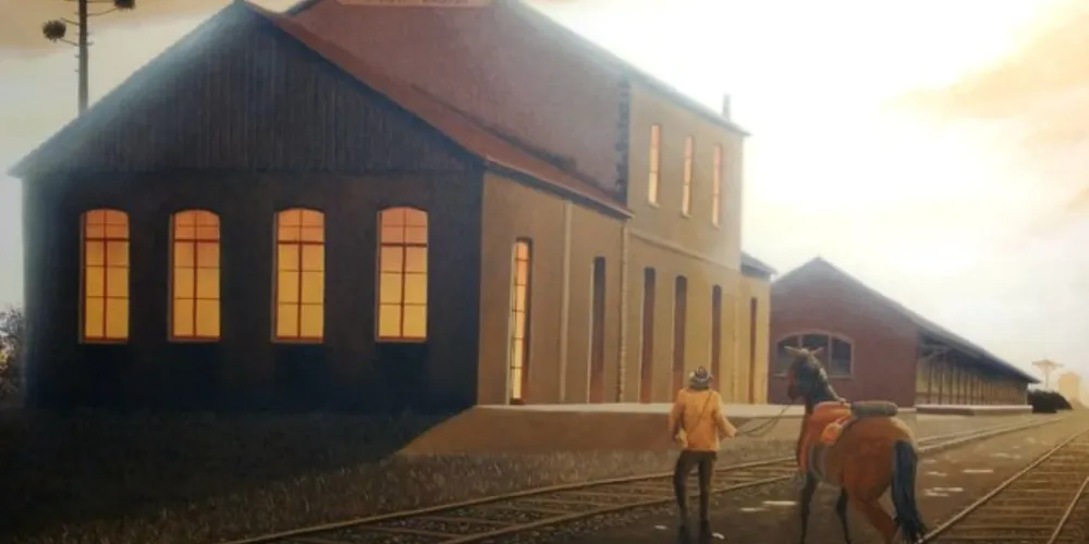 Emanuel Sansana faz homenagem aos 197 anos de Ponta Grossa, retratando a Estação Arte