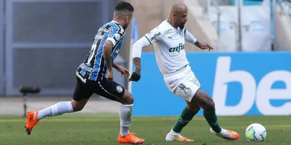 Raphael Veiga para o Verdão e Ferreira para os gaúchos fizeram os gols da partida