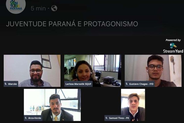 A transmissão ao vivo pela internet contou com lideranças jovens do Paraná e proporcionou o debate de variados temas relacionados ao universo jovem.