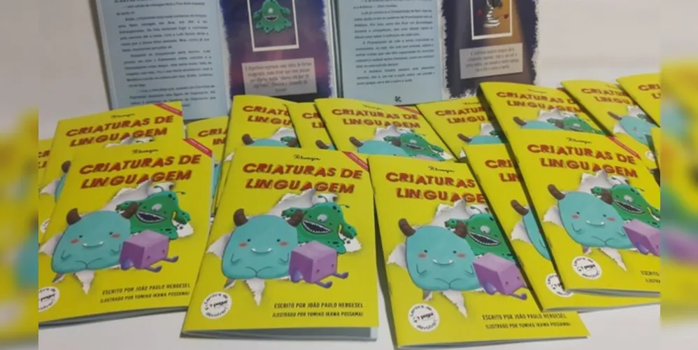 O livro se chama Criaturas de Linguagem do autor João Paulo Hergesel