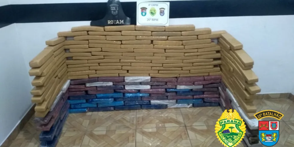 Ações da Polícia Militar em Tibagi e Cândido de Abreu evitou que quase meia tonelada de drogas chegasse às mãos de traficantes e usuários