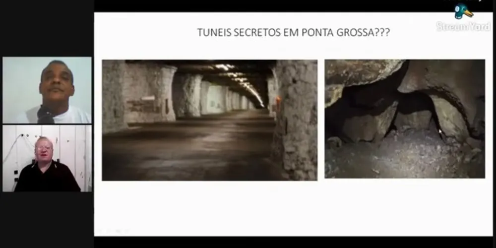Durante a transmissão ao vivo para o canal do YouTube, Dirceu diz que a cidade tem um histórico de ufologia muito grande 