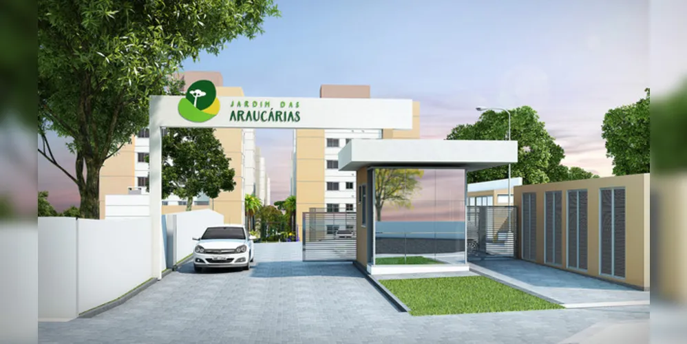Residencial Jardim das Araucárias terá seis torres com elevadores, apartamentos de 45 m², com valores a partir de R$ 104 mil