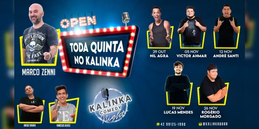 Imagem ilustrativa da imagem Comedy Night recebe comediantes renomados em PG