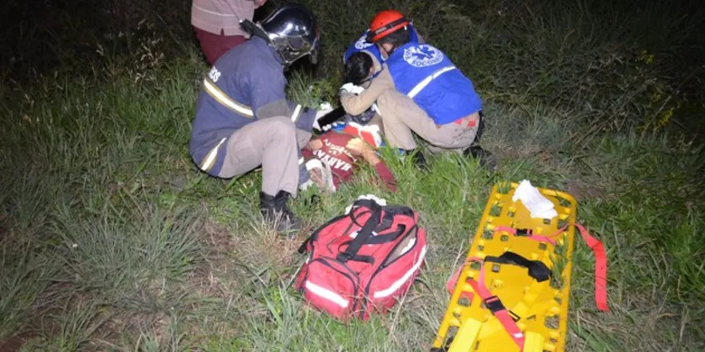 Vítima foi levada ao hospital com fratura no fêmur e escoriações por todo o corpo