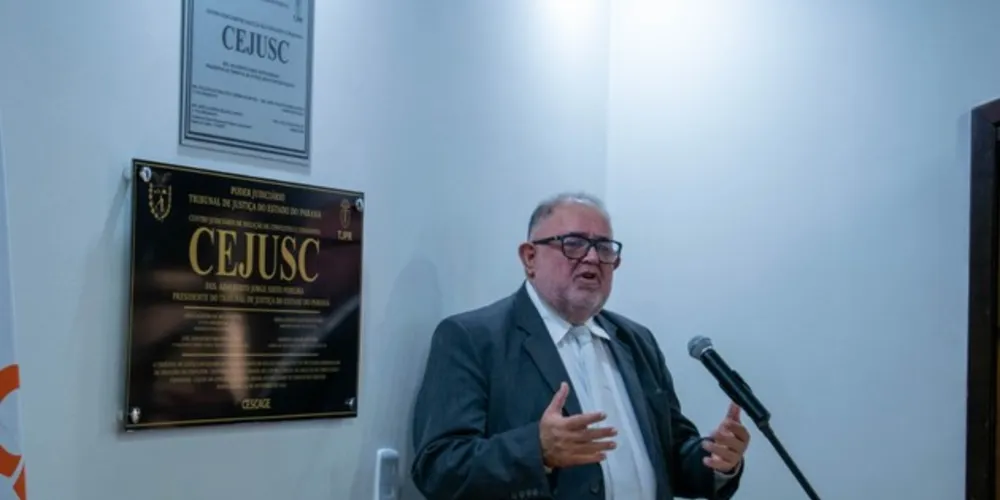 Fundador do Cescage, Desembargador Pós-PhD José Sebastião Fagundes Cunha na inauguração do Cejusc, fruto da parceria entre a instituição e o TJ-PR