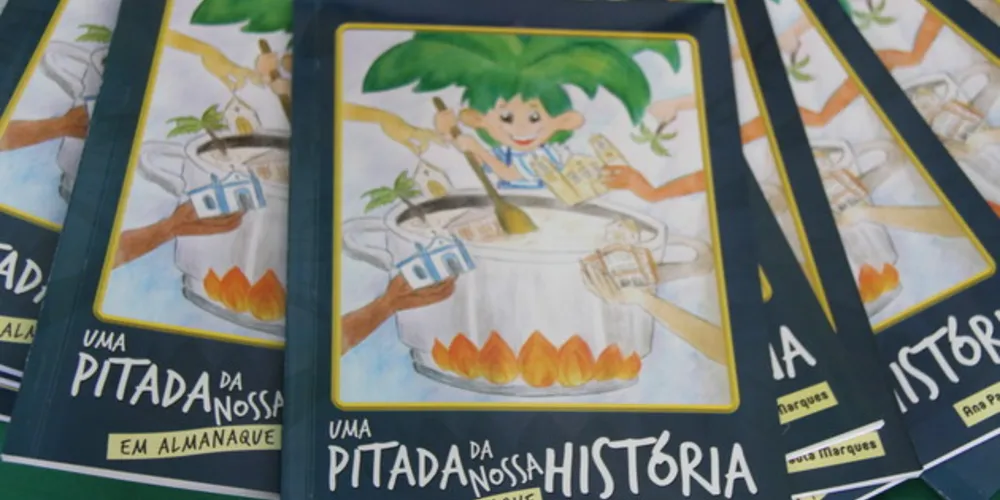 A capa foi desenhada pelo aluno Ezequiel Zacarkim. A ideia foi mostrar que houve colaboração das escolas, cada uma com suas pitadas de história dentro dessa mistura que originou a Palmeira de hoje.  