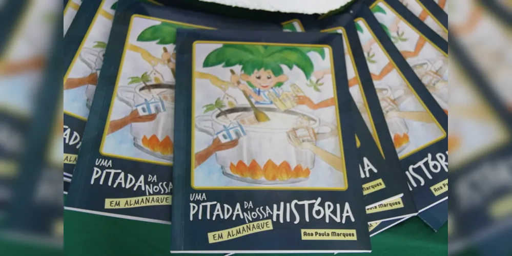 A capa foi desenhada pelo aluno Ezequiel Zacarkim. A ideia foi mostrar que houve colaboração das escolas, cada uma com suas pitadas de história dentro dessa mistura que originou a Palmeira de hoje.  