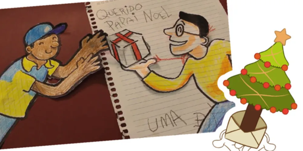 Com base na localidade informada, serão disponibilizadas as cartas e as sugestões de locais para entrega dos presentes. 