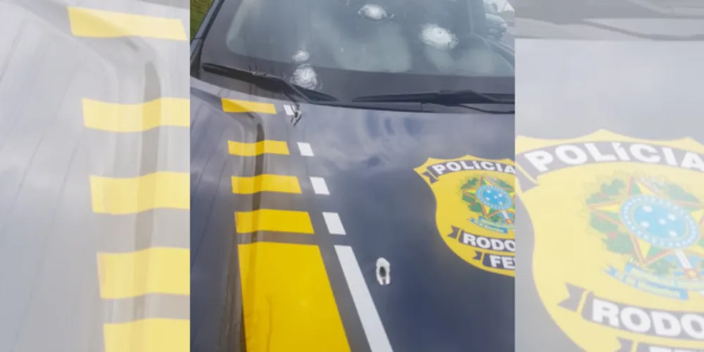 Viatura foi atingida por diversos disparos