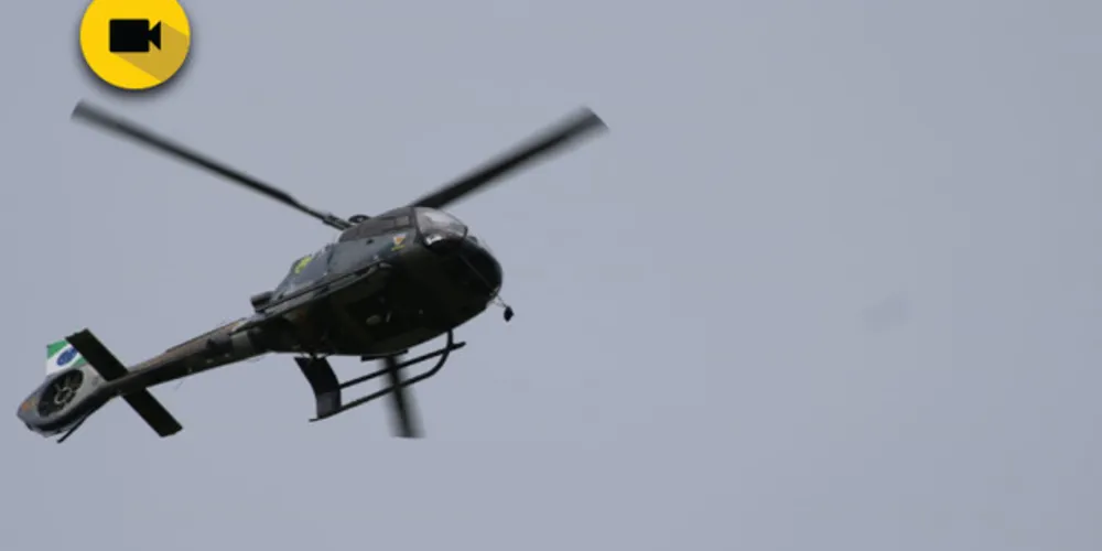 Imagem ilustrativa da imagem Policiais usam helicóptero e cães para cercar bandidos