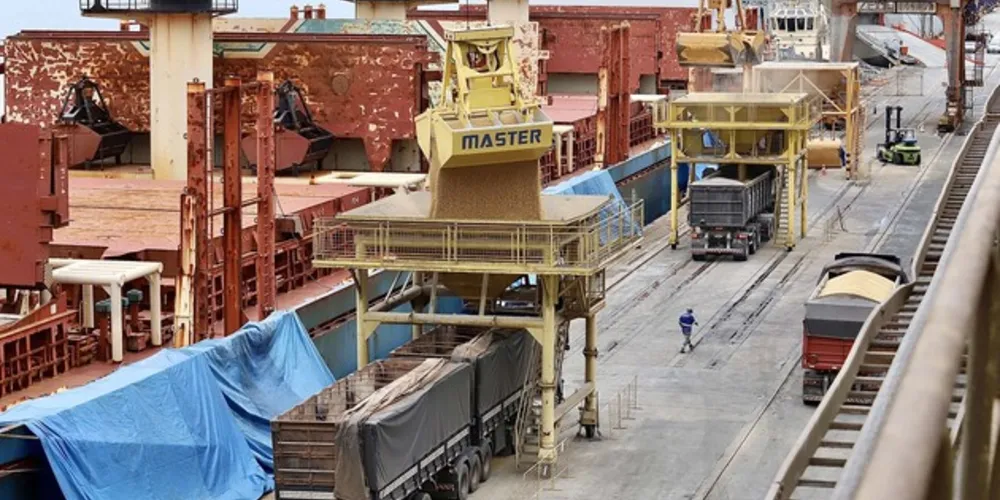 Navio vai descarregar 30,5 mil toneladas do grão, importado dos Estados Unidos