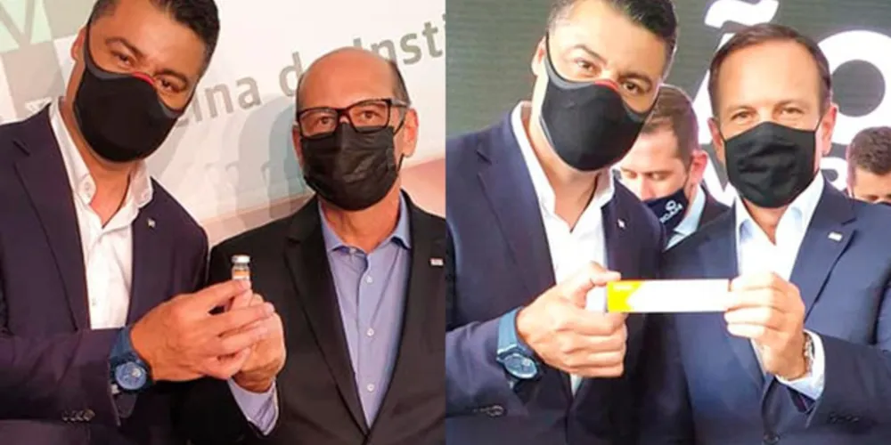 Prefeito Marcelo Rangel (PSDB) se encontrou nesta quinta-feira (10) com o governador de São Paulo, João Dória, e com o presidente do Instituto Butantan, Dimas Covas, para tratar do convênio para aquisição da vacina.