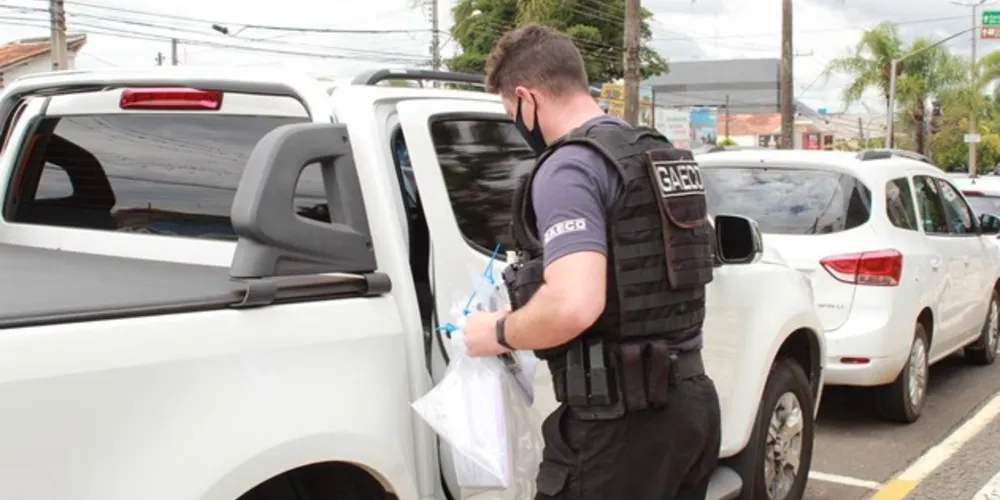 Materiais foram levados à sede do Gaeco para serem analisados pelos policiais durante a investigação