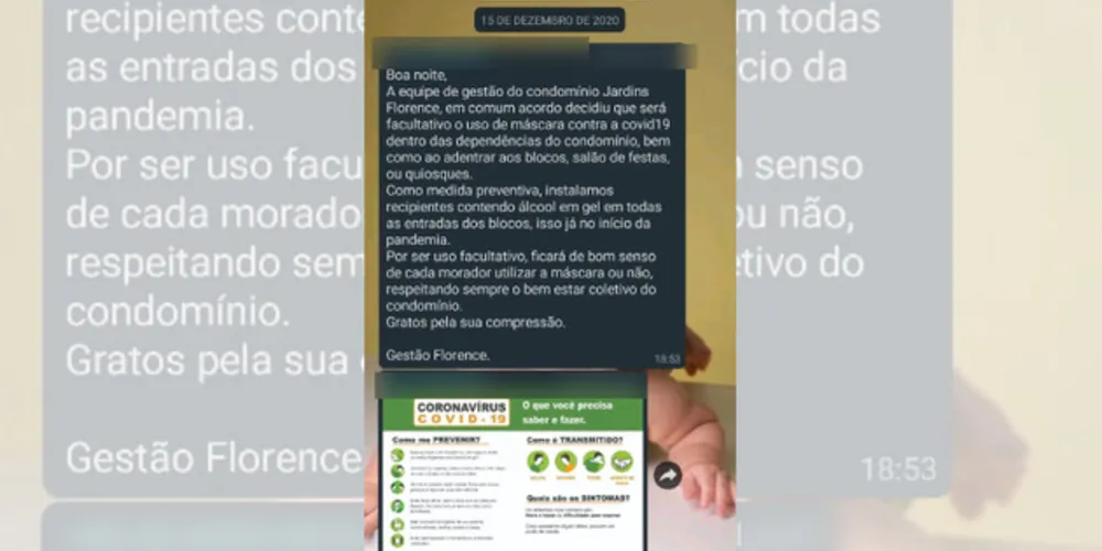 Imagem ilustrativa da imagem Condomínio de PG flexibiliza uso de máscaras em áreas comuns