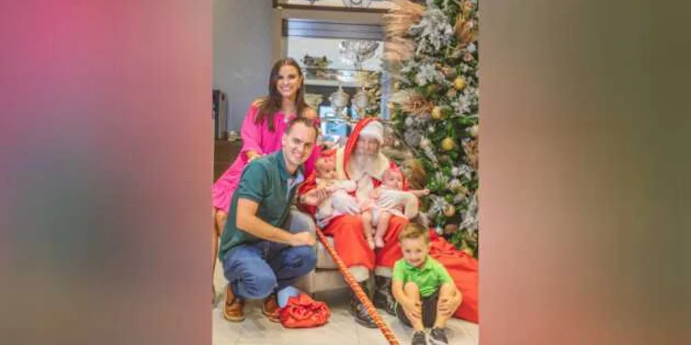 Diego Domann e Leticia Roth Domann com seu filho Pedro Roth Domann