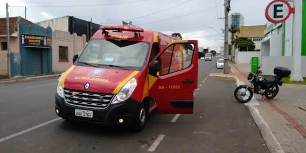 Piloto e garupa foram encaminhados ao Pronto Socorro Municipal