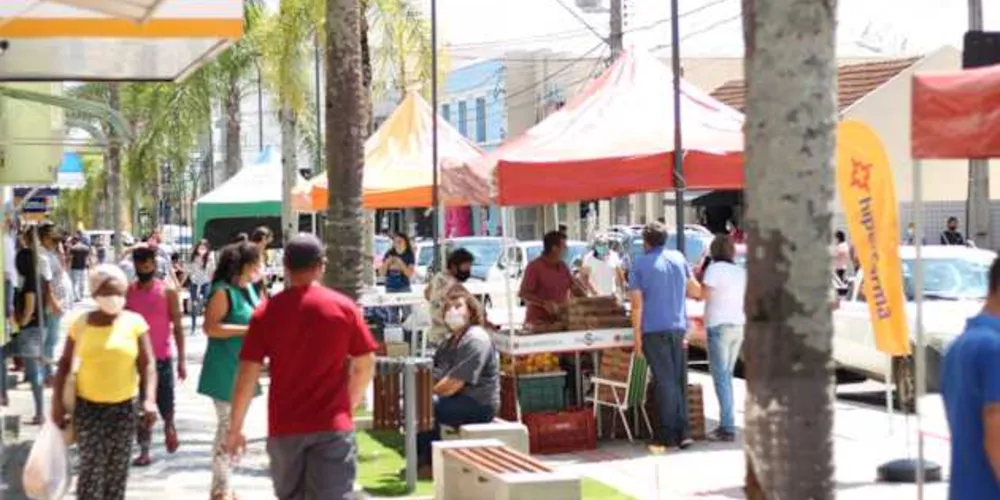 Na Feira são comercializadas uvas rústicas, das variedades Isabel e Bordô, com o valor de R$ 15,00 para a caixa com 2 kg da fruta. 