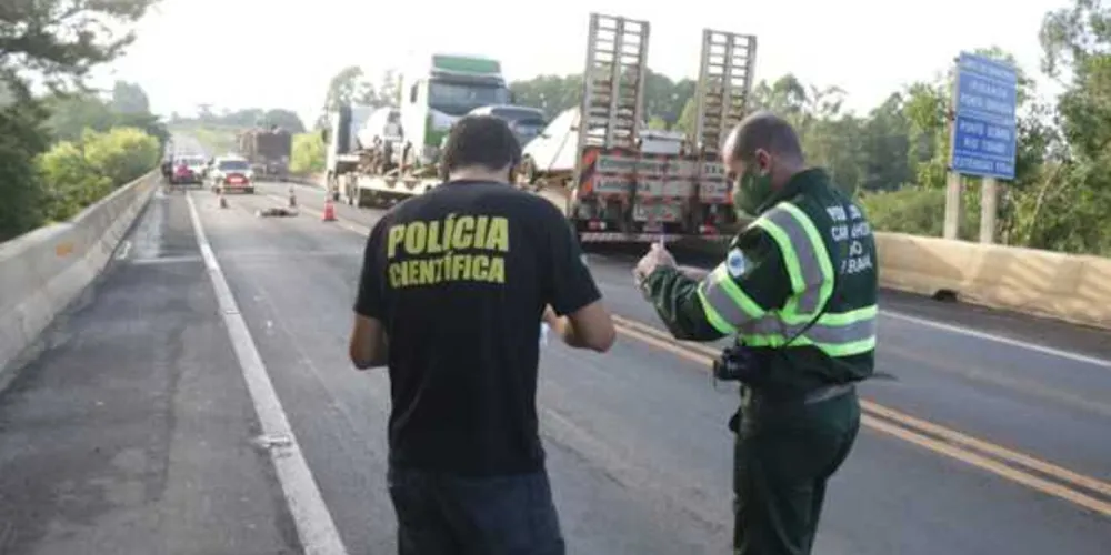 Acidente aconteceu nesta madrugada na divisa dos municípios de Ponta Grossa e Ipiranga