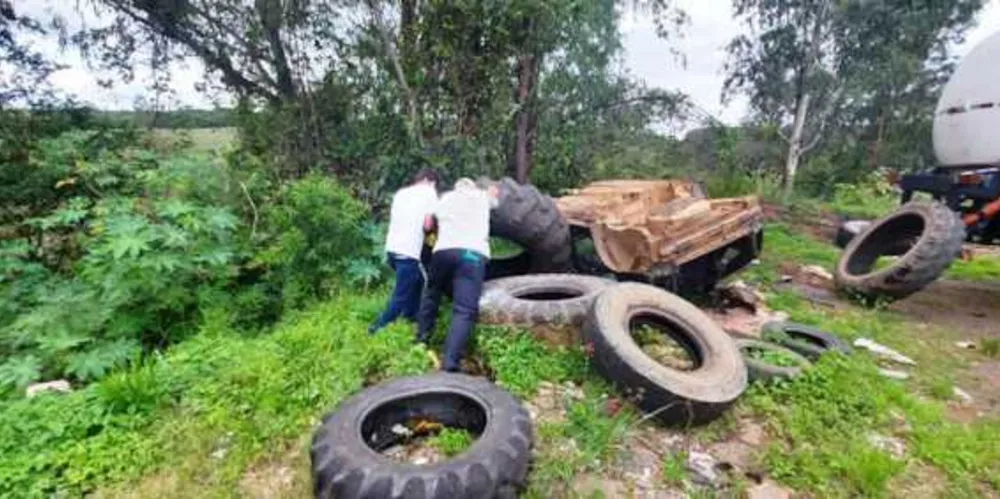 O trabalho em Sengés segue os protocolos de prevenção da Covid-19