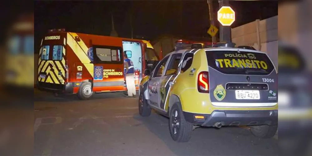 Apesar do susto, motociclista foi levado ao hospital com lesões moderadas, sem risco à vida