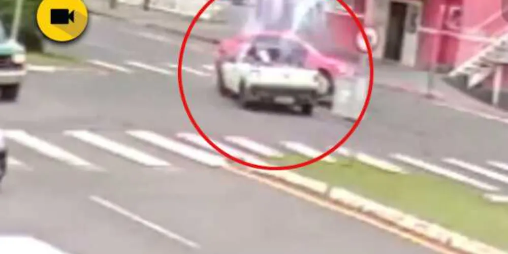 Imagem ilustrativa da imagem Conversão proibida causa acidente em PG; Veja o vídeo