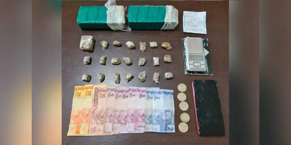 Parte da maconha apreendida já estava embalada para ser revendida a usuários