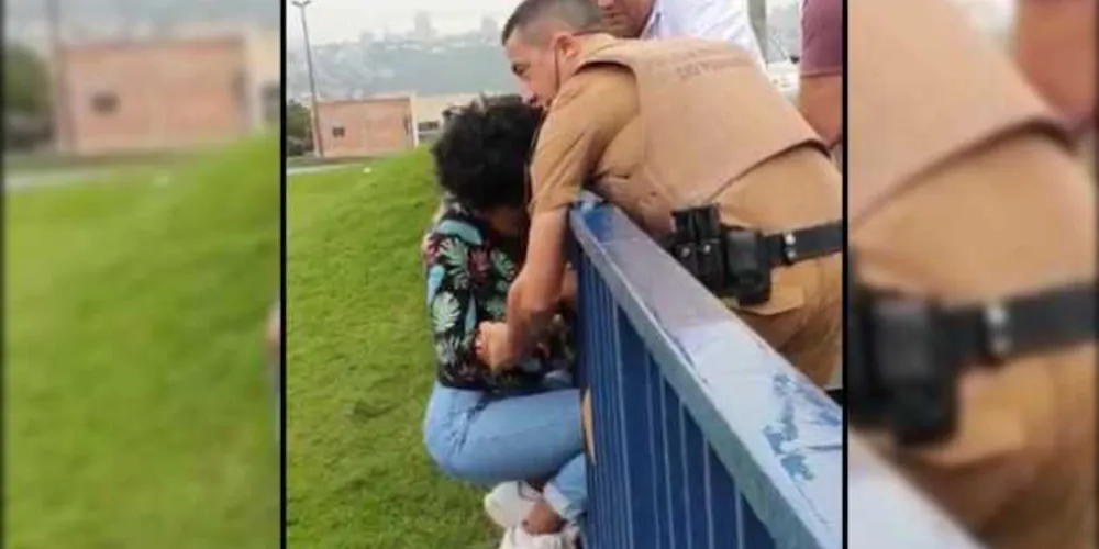 O Policial Silvanei Gonçalves avistou a jovem enquanto se dirigia para a cidade de Campo Largo