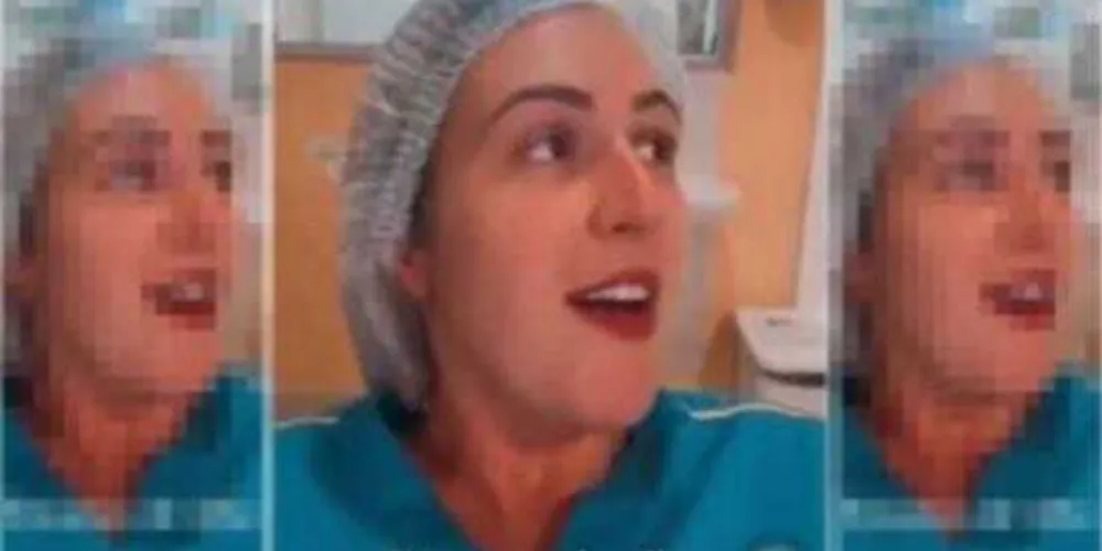Profissional de saúde publicou, na última sexta-feira (25), um vídeo zombando da vacina contra o coronavírus