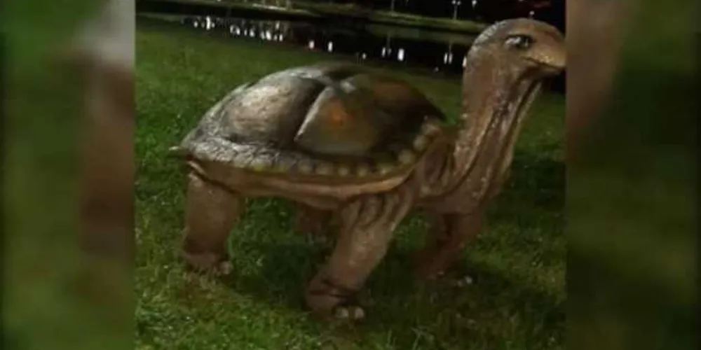 Obra de artista ponta-grossense foi instalada no Lago d Olarias sem autorização, segundo a Prefeitura