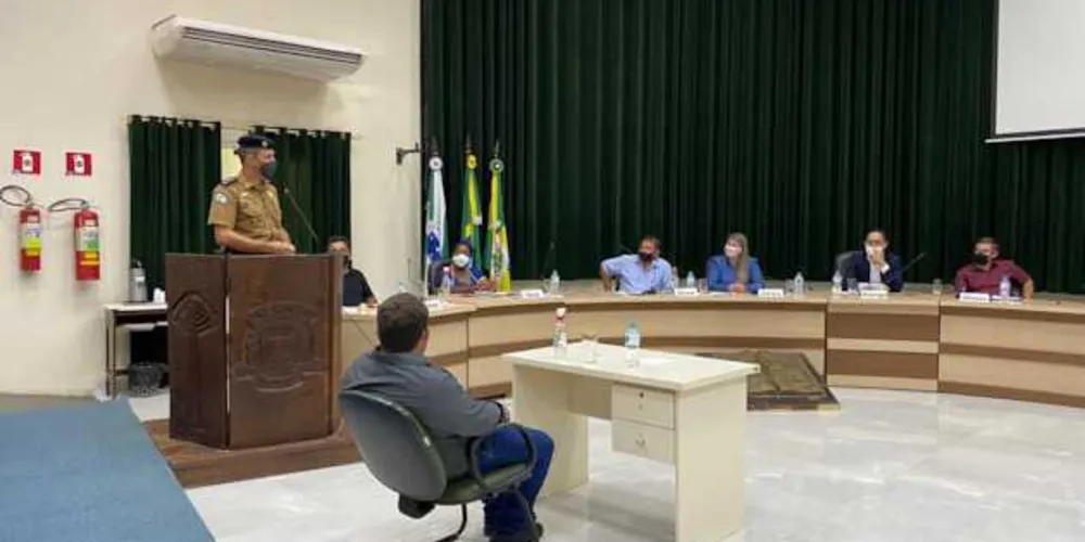 Imagem ilustrativa da imagem Comandante da PM expõe ações na Câmara de Jaguariaíva